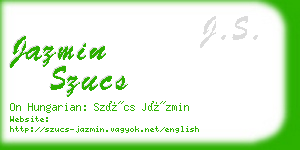 jazmin szucs business card